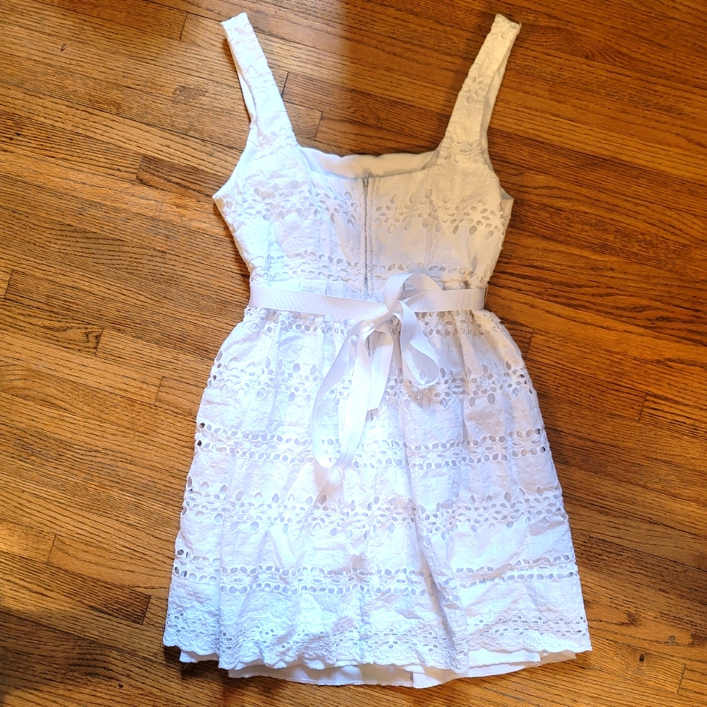 White Lace Babydoll dress fully lined by City Triangles
